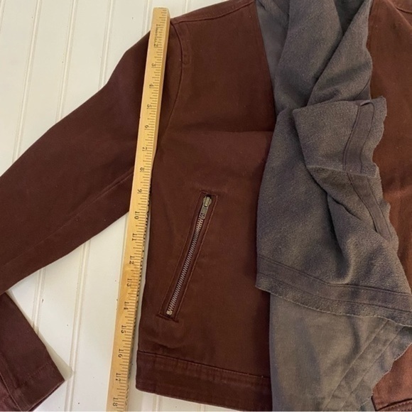 BKE Women's Denim Flyaway Jacket Maroon Size XS‎ - Picture 11 of 13